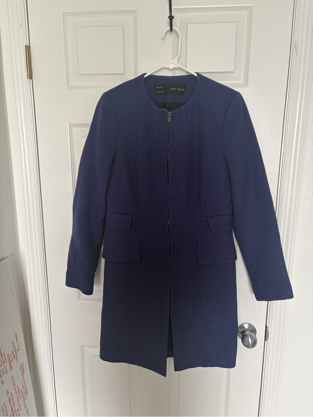 Zara Basic Purple Zip-Front Jacket